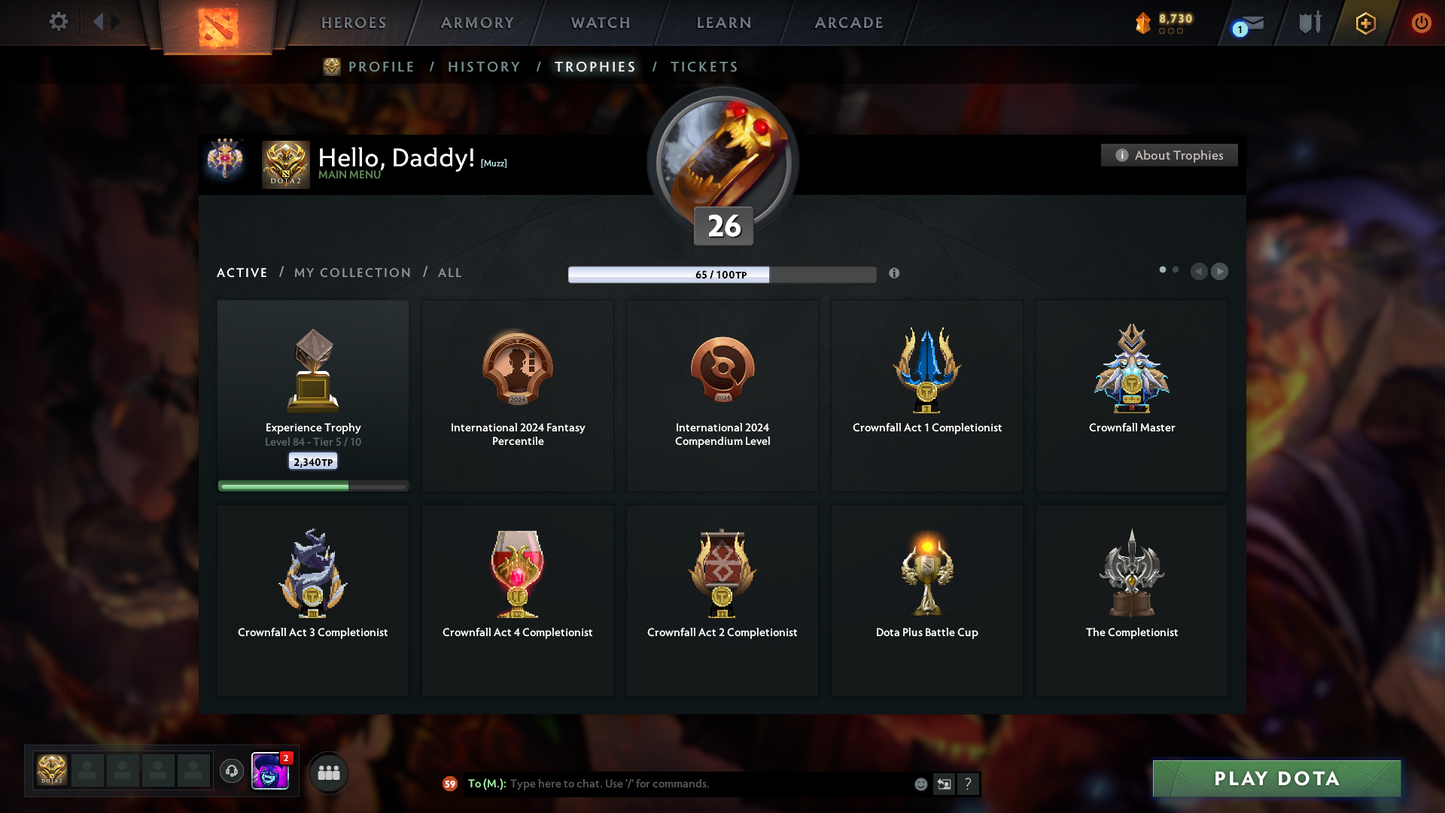 Legend III | MMR: 3308 - Behavior: 4311 (Playable) | Juggernaut Arcana | Invoker Angel of Vex Persona | Many Sets & Items | 750 Hours | Mainpool | LOW PRICE