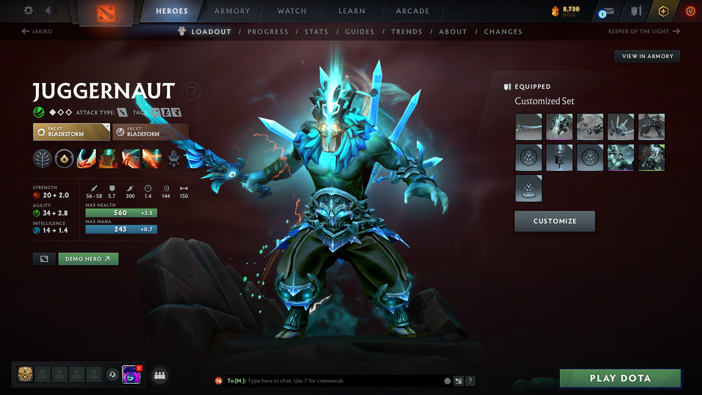 Legend III | MMR: 3308 - Behavior: 4311 (Playable) | Juggernaut Arcana | Invoker Angel of Vex Persona | Many Sets & Items | 750 Hours | Mainpool | LOW PRICE