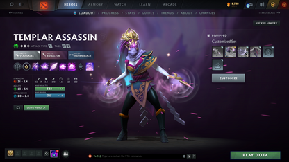 Legend III | MMR: 3308 - Behavior: 4311 (Playable) | Juggernaut Arcana | Invoker Angel of Vex Persona | Many Sets & Items | 750 Hours | Mainpool | LOW PRICE