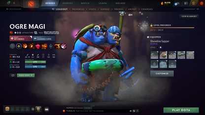 Guardian III | MMR: 1136 - Behavior Score: 12000 | 2 Arcanas: Phantom Assassin & Crystal Maiden | TI7's Reef's Edge Terrain | Many Immortals & Items Inside | Mainpool | Trophy Level: 233 | Full Access