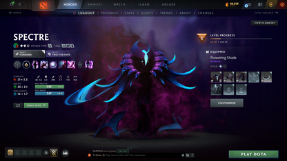 Guardian III | MMR: 1136 - Behavior Score: 12000 | 2 Arcanas: Phantom Assassin & Crystal Maiden | TI7's Reef's Edge Terrain | Many Immortals & Items Inside | Mainpool | Trophy Level: 233 | Full Access