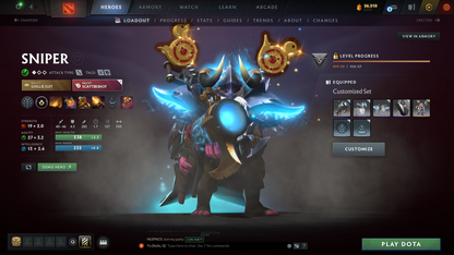 Guardian III | MMR: 1136 - Behavior Score: 12000 | 2 Arcanas: Phantom Assassin & Crystal Maiden | TI7's Reef's Edge Terrain | Many Immortals & Items Inside | Mainpool | Trophy Level: 233 | Full Access