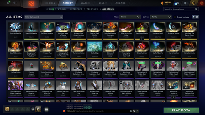 Guardian III | MMR: 1136 - Behavior Score: 12000 | 2 Arcanas: Phantom Assassin & Crystal Maiden | TI7's Reef's Edge Terrain | Many Immortals & Items Inside | Mainpool | Trophy Level: 233 | Full Access