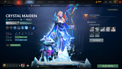Archon II | MMR: 2466 - Behavior Score: 11969 | Crystal Maiden Arcana | Mirana Persona | Latest Cache Sets | Complete 10th Anniversary Sets | Many Cache Sets & Immortals Inside | Mainpool | Trophy Level: 298 | Full Access