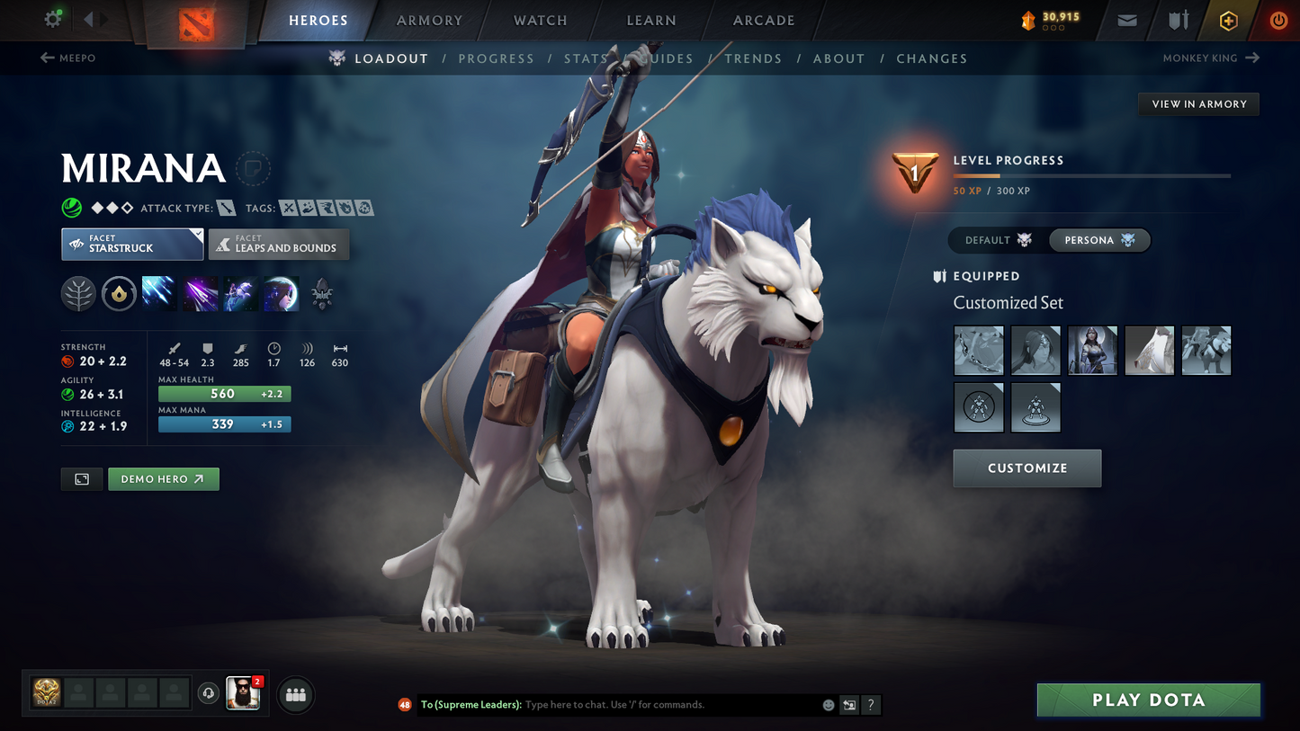 Archon II | MMR: 2466 - Behavior Score: 11969 | Crystal Maiden Arcana | Mirana Persona | Latest Cache Sets | Complete 10th Anniversary Sets | Many Cache Sets & Immortals Inside | Mainpool | Trophy Level: 298 | Full Access