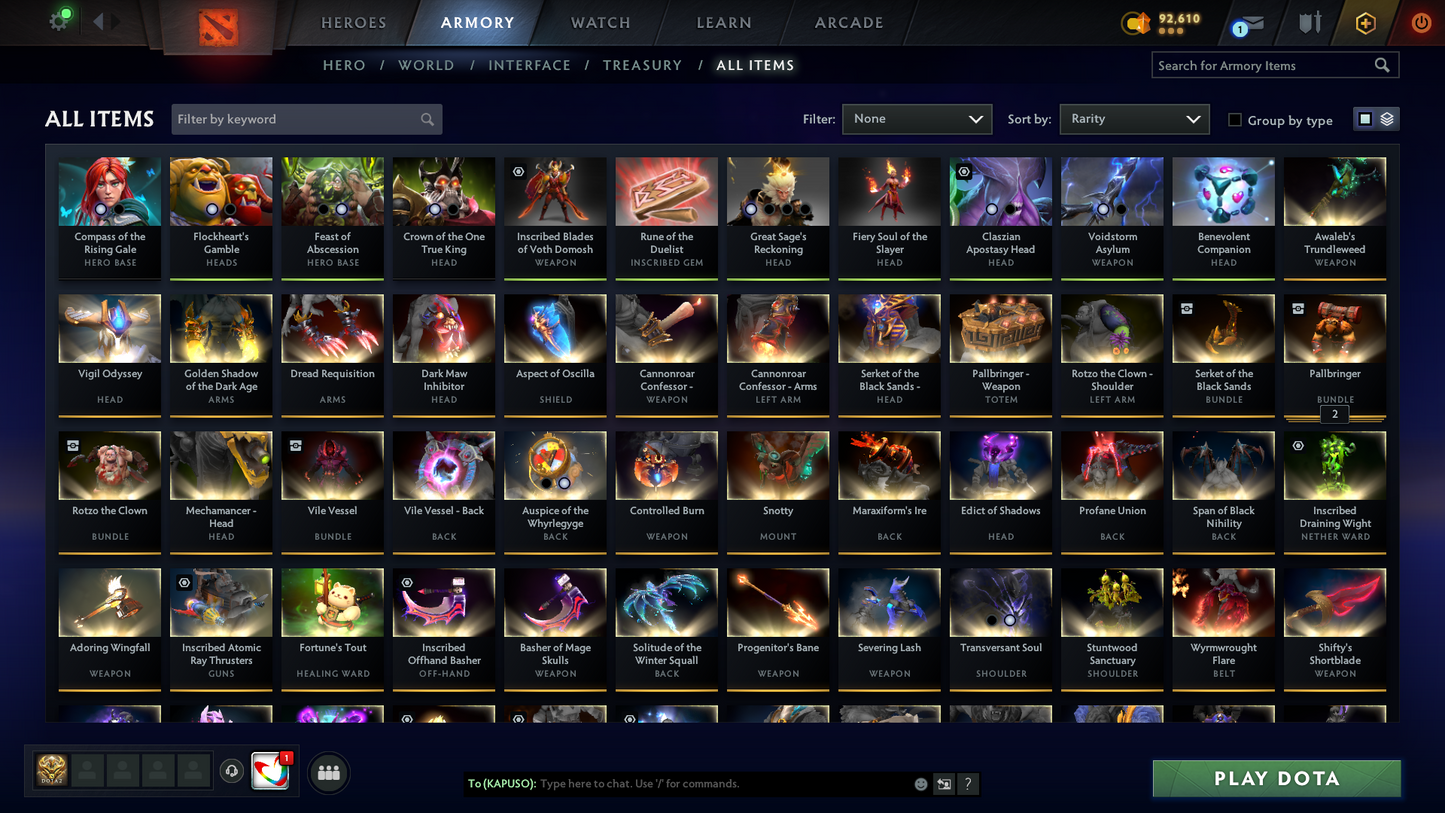 Archon V | MMR: 2921 - Behavior: 12000 | Battlepass: TI6, TI7, TI10, TI11 | 16,722 Hours Played & 10,180 Matches Played | 10 Exclusive Arcanas | 6 Latest Personas | Tons of Collector's Cache and Items | Trophy Level: 613 | Full Access