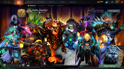 Legend IV | MMR: 3542 - Behavior: 11065 | 2 Arcanas: Shadow Fiend & Zeus | Many Exclusive Sets & Immortals Inside including Invoker's Magus Apex Immortal | 1821 Hours Played | Mainpool | Trophy Level: 239 | Full Access
