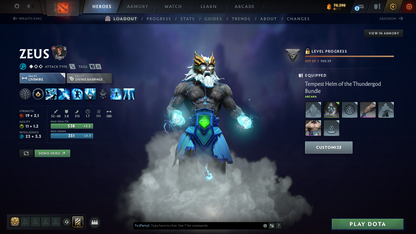 Legend IV | MMR: 3542 - Behavior: 11065 | 2 Arcanas: Shadow Fiend & Zeus | Many Exclusive Sets & Immortals Inside including Invoker's Magus Apex Immortal | 1821 Hours Played | Mainpool | Trophy Level: 239 | Full Access