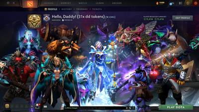 Guardian V | MMR 1194 | Behavior 9416 | x31 MMR DD TOKENS | Crystal Maiden Arcana | Fully Stacked with Exclusive Sets | Trophy Level: 140 | Quick Find Match | Many Items Inside | Full Access