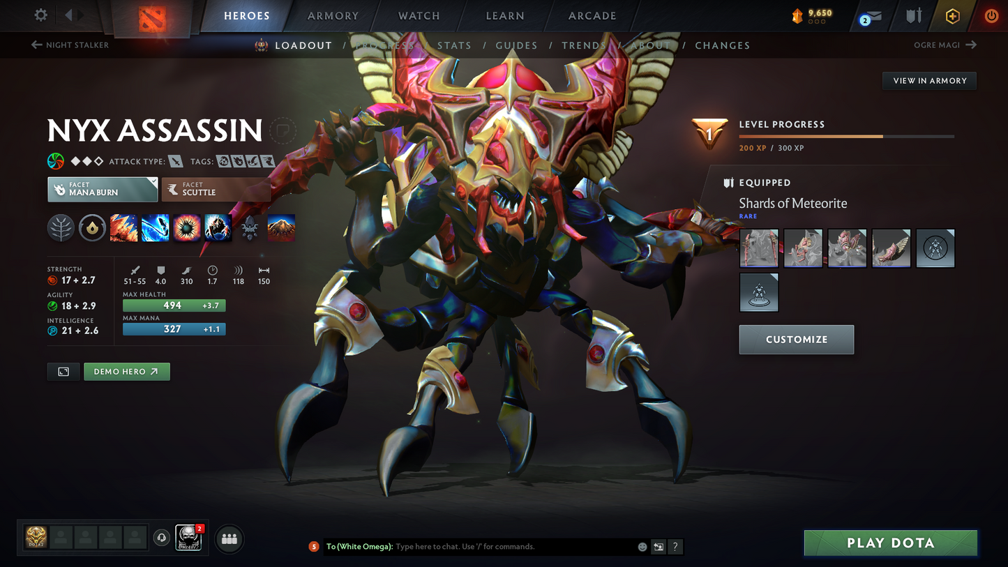 Guardian V | MMR 1194 | Behavior 9416 | x31 MMR DD TOKENS | Crystal Maiden Arcana | Fully Stacked with Exclusive Sets | Trophy Level: 140 | Quick Find Match | Many Items Inside | Full Access