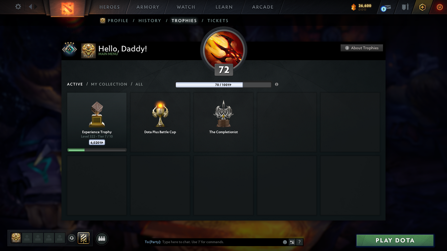 Crusader IV | MMR: 1904 - Behavior Score: 11680 | 2 Arcanas: Pudge & Ogre Magi | Rare Axe Cache Set Included | Many Items & Immortals Inside | 10th Anniversary Sets | 3044 Matches Played | Mainpool | Trophy Level: 322 | Full Access