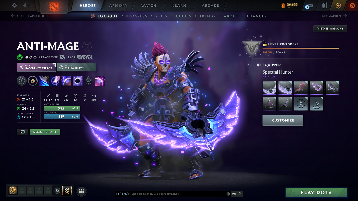 Crusader IV | MMR: 1904 - Behavior Score: 11680 | 2 Arcanas: Pudge & Ogre Magi | Rare Axe Cache Set Included | Many Items & Immortals Inside | 10th Anniversary Sets | 3044 Matches Played | Mainpool | Trophy Level: 322 | Full Access