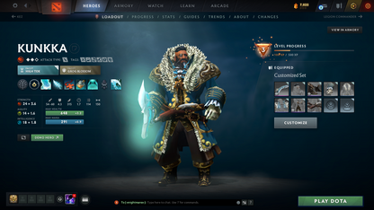 Herald IV | MMR 426 | Behavior 8598 | x77 MMR DD TOKENS | 2 Arcanas: Pudge & Crystal Maiden | Fully Stacked with Exclusive Sets & Immortals | Quick Find Match | Many Items Inside | Full Access
