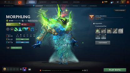Herald IV | MMR 426 | Behavior 8598 | x77 MMR DD TOKENS | 2 Arcanas: Pudge & Crystal Maiden | Fully Stacked with Exclusive Sets & Immortals | Quick Find Match | Many Items Inside | Full Access