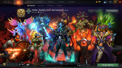 Crusader V | MMR: 2230 | Behavior Score: 9333 | x21 MMR DD TOKENS | Phantom Assassin Arcana | Many Items & Immortals Inside | Mainpool | Trophy Level: 120 | Full Access