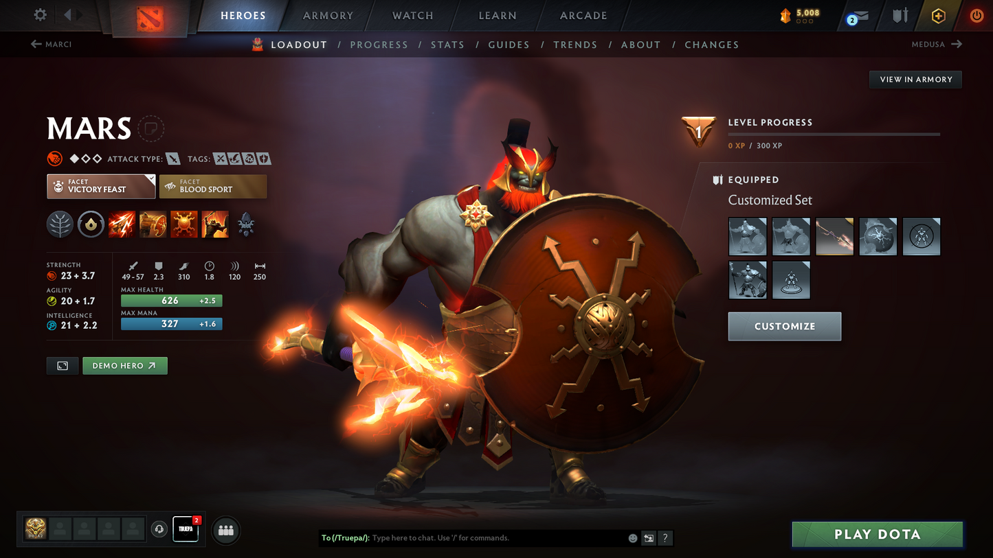 Crusader V | MMR: 2230 | Behavior Score: 9333 | x21 MMR DD TOKENS | Phantom Assassin Arcana | Many Items & Immortals Inside | Mainpool | Trophy Level: 120 | Full Access