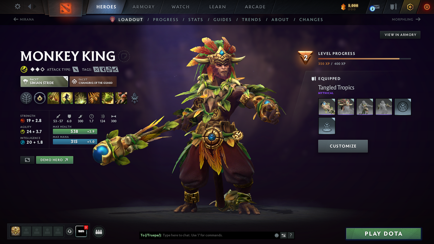 Crusader V | MMR: 2230 | Behavior Score: 9333 | x21 MMR DD TOKENS | Phantom Assassin Arcana | Many Items & Immortals Inside | Mainpool | Trophy Level: 120 | Full Access