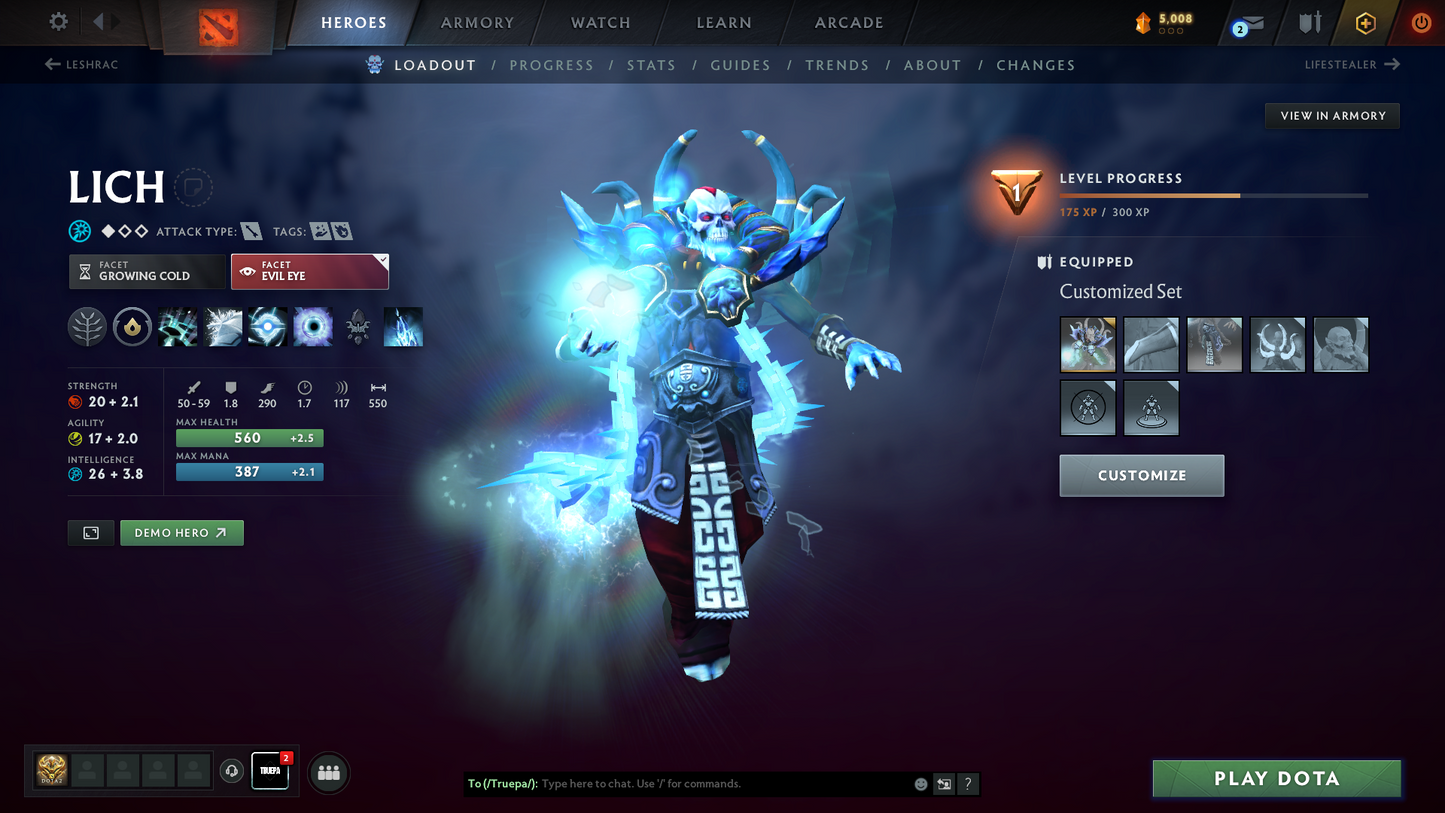 Crusader V | MMR: 2230 | Behavior Score: 9333 | x21 MMR DD TOKENS | Phantom Assassin Arcana | Many Items & Immortals Inside | Mainpool | Trophy Level: 120 | Full Access