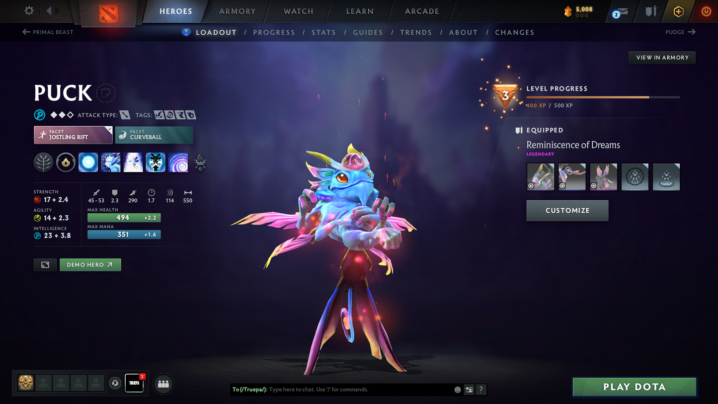 Crusader V | MMR: 2230 | Behavior Score: 9333 | x21 MMR DD TOKENS | Phantom Assassin Arcana | Many Items & Immortals Inside | Mainpool | Trophy Level: 120 | Full Access
