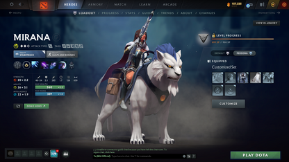 Archon II | MMR: 2528 | Behavior Score: 11217 | Phantom Assassin Arcana | Mirana Persona | Rare PA Cache Set Included | Many Items & Immortals Inside | 10th Anniversary Sets | 1800+ Hours Played | Mainpool | Trophy Level: 236 | Full Access
