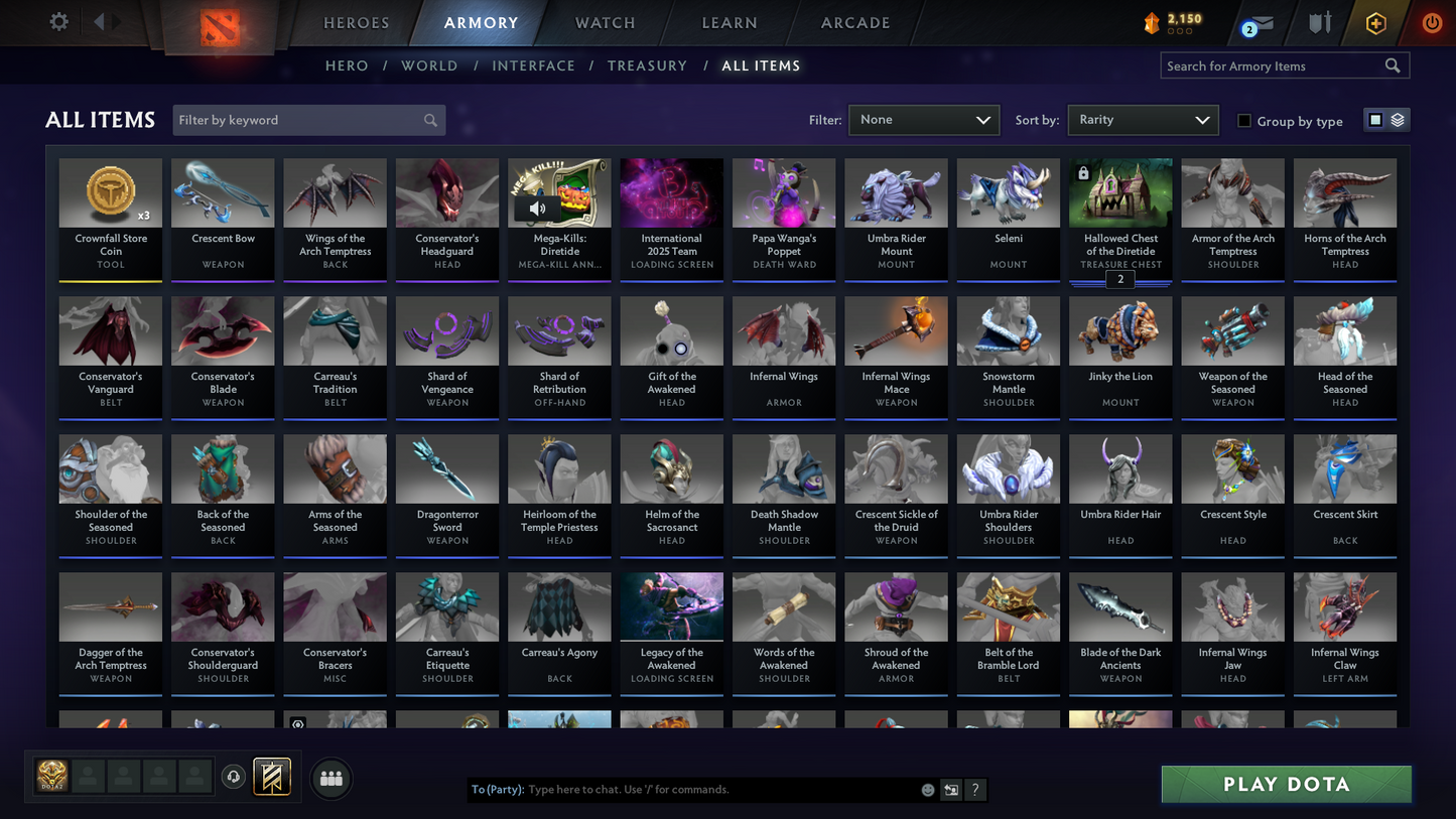 Crusader I | MMR 1478 | Behavior 9573 | Trophy Level: 99 | Quick Find Match | Many Items Inside | Full Access