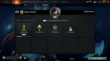 Divine I | MMR 4637 | Behavior 10483 | Hours Played 1590 | Mainpool | Shadow Fiend Arcana | Fully Stacked with Immortals and Sets | Trophy Level: 150+ | Fast Queue | Full Access