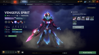 Divine I | MMR 4637 | Behavior 10483 | Hours Played 1590 | Mainpool | Shadow Fiend Arcana | Fully Stacked with Immortals and Sets | Trophy Level: 150+ | Fast Queue | Full Access