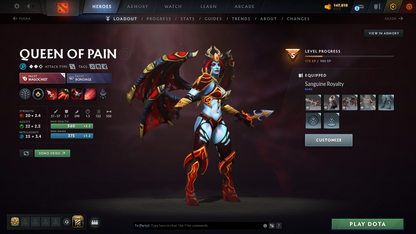 Divine II | MMR 4841 | Behavior 12000 | Mainpool | Juggernaut Arcana | Fully Stacked with Immortals and Sets | Trophy Level: 148+ | Quick Find Match | Perfect Summary | Full Access