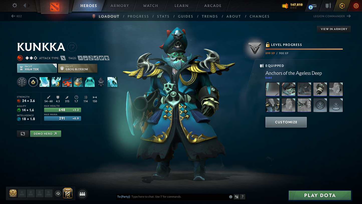 Divine II | MMR 4841 | Behavior 12000 | Mainpool | Juggernaut Arcana | Fully Stacked with Immortals and Sets | Trophy Level: 148+ | Quick Find Match | Perfect Summary | Full Access
