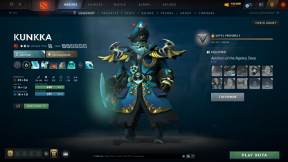 Divine II | MMR 4841 | Behavior 12000 | Mainpool | Juggernaut Arcana | Fully Stacked with Immortals and Sets | Trophy Level: 148+ | Quick Find Match | Perfect Summary | Full Access