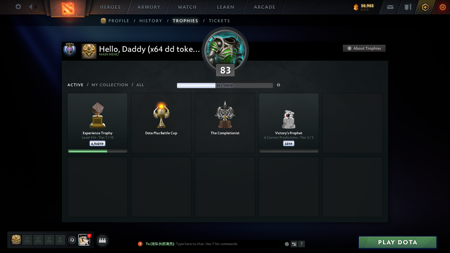 Ancient V | MMR: 4360 | Behavior Score: 9969 | x64 MMR DD TOKENS | 4 Arcanas: Monkey King, Zeus, Juggernaut, Ogre | IO's Rare Altar Ball | Latest Cache Sets | 5,200 Matches Played | Mainpool | Trophy Level: 414 | Full Access