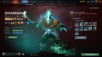 Archon II | MMR: 2476 | Behavior Score: 10535 | 2 Arcanas: Juggernaut & Ogre Magi | 2000+ Matches Played | Many Immortals & Sets | Mainpool | Trophy Level: 281 | Full Access