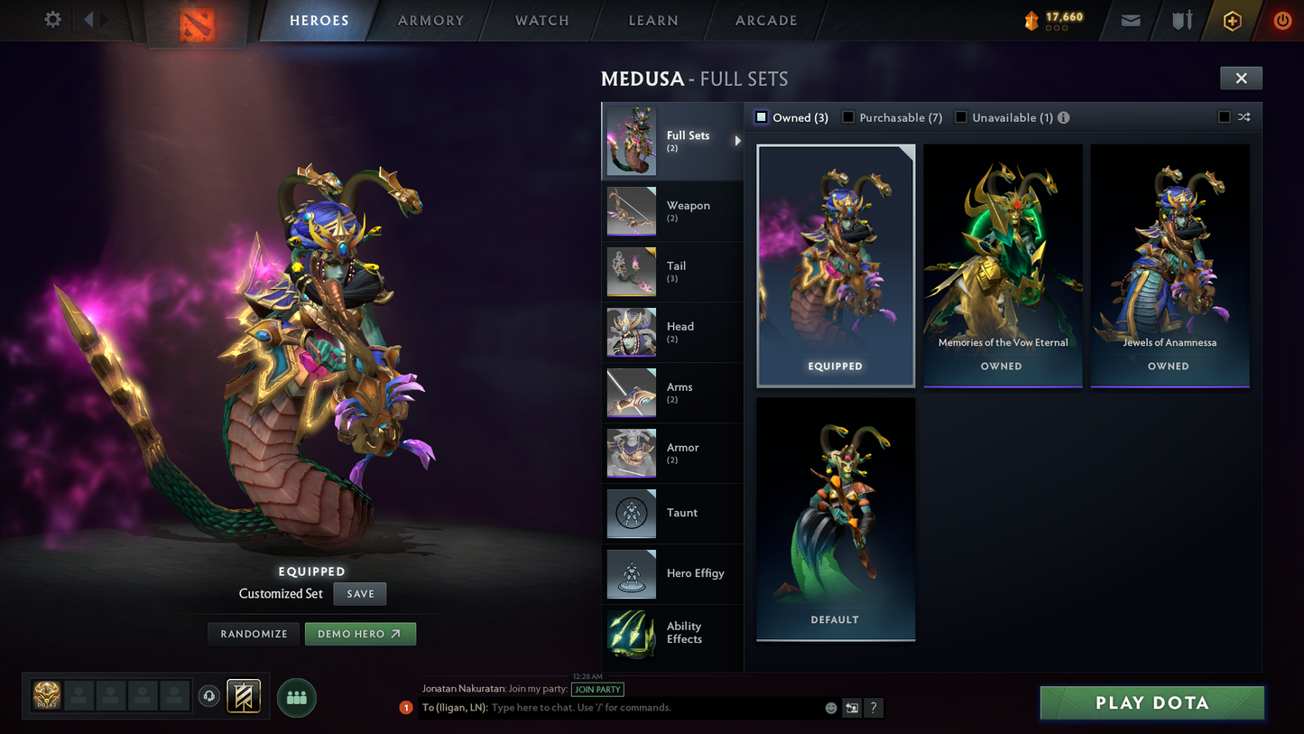 Archon I | MMR: 2178 | Behavior Score: 9555 | Terrorblade Arcana | Rare Wraith King Cache Set | Many Immortals & Sets | Trophy Level: 90 | Full Access