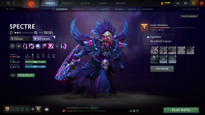 Archon I | MMR: 2178 | Behavior Score: 9555 | Terrorblade Arcana | Rare Wraith King Cache Set | Many Immortals & Sets | Trophy Level: 90 | Full Access