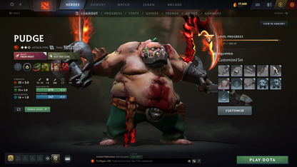 Archon I | MMR: 2178 | Behavior Score: 9555 | Terrorblade Arcana | Rare Wraith King Cache Set | Many Immortals & Sets | Trophy Level: 90 | Full Access