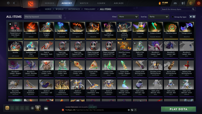 Archon I | MMR: 2178 | Behavior Score: 9555 | Terrorblade Arcana | Rare Wraith King Cache Set | Many Immortals & Sets | Trophy Level: 90 | Full Access