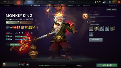 Divine III | MMR: 5083 | Behavior Score: 12000 | x40 MMR DD TOKENS | 4 Arcanas: Phantom Assassin, Monkey King, Zeus, Ogre Magi | 10th Anniversary Sets | 2,000+ Matches | Mainpool | Trophy Level: 261| Full Access