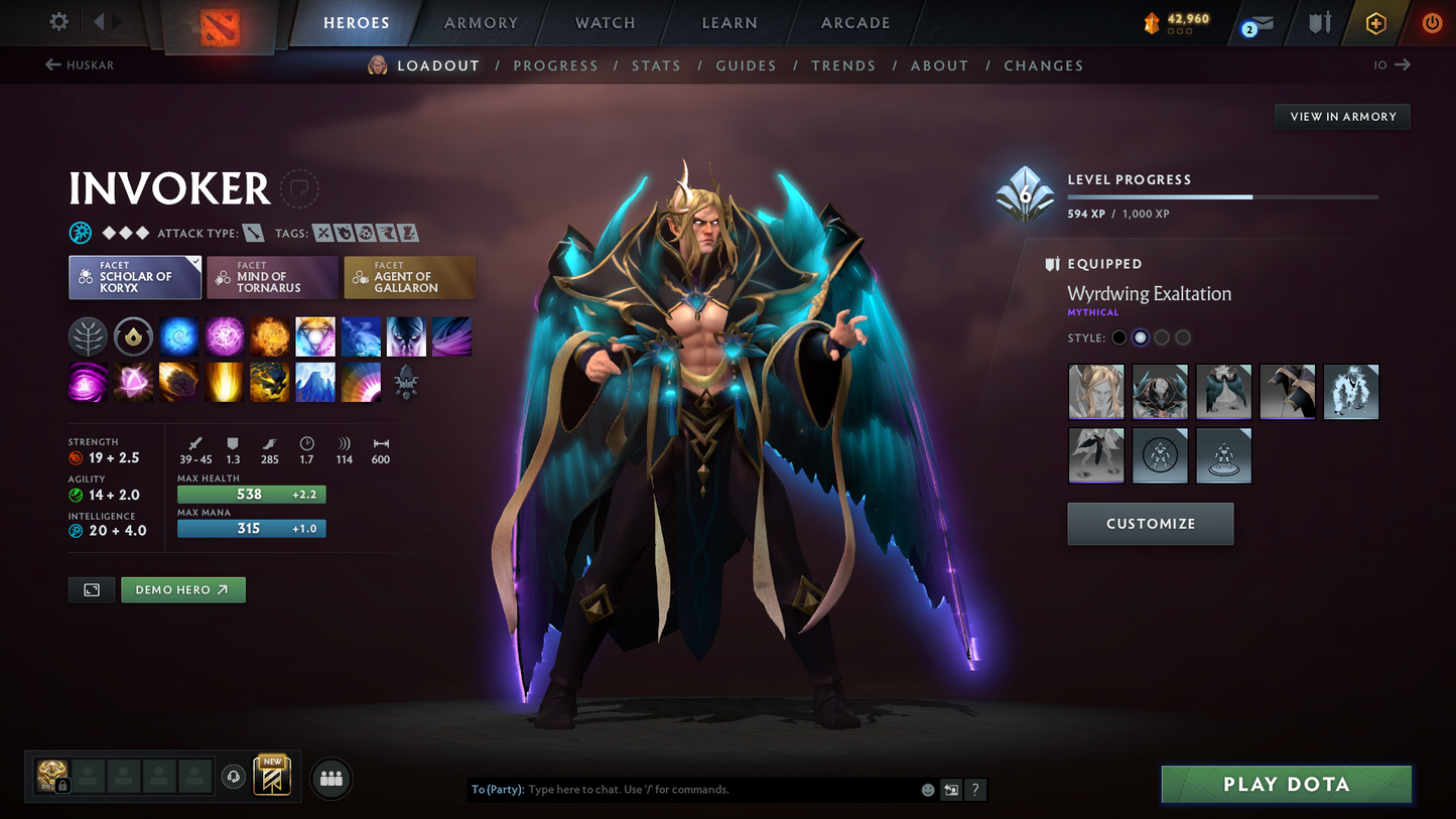 Archon V | MMR: 2872 | 9,800+ Hours Played | Behavior Score: 7718 | 2 Arcanas: Pudge & Lina | Rare Cavern Crawl Sets | 9,825 Matches Played | Mainpool | Trophy Level: 477 | Full Access