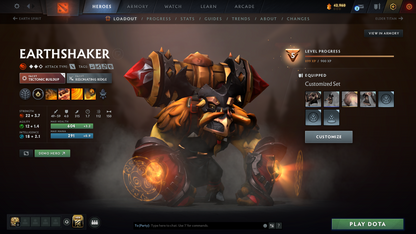 Archon V | MMR: 2872 | 9,800+ Hours Played | Behavior Score: 7718 | 2 Arcanas: Pudge & Lina | Rare Cavern Crawl Sets | 9,825 Matches Played | Mainpool | Trophy Level: 477 | Full Access