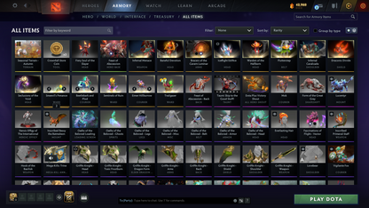 Archon V | MMR: 2872 | 9,800+ Hours Played | Behavior Score: 7718 | 2 Arcanas: Pudge & Lina | Rare Cavern Crawl Sets | 9,825 Matches Played | Mainpool | Trophy Level: 477 | Full Access