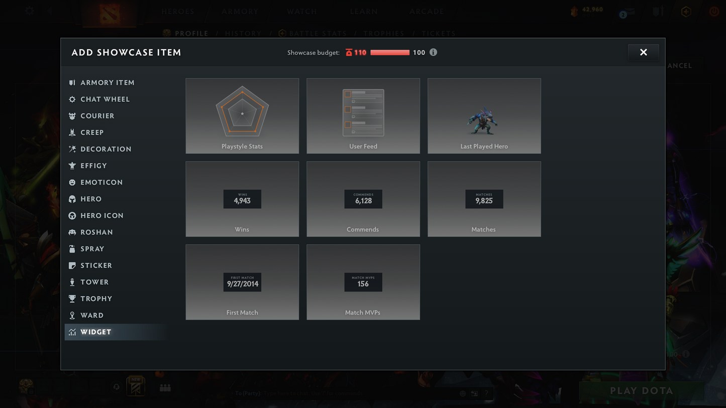 Archon V | MMR: 2872 | 9,800+ Hours Played | Behavior Score: 7718 | 2 Arcanas: Pudge & Lina | Rare Cavern Crawl Sets | 9,825 Matches Played | Mainpool | Trophy Level: 477 | Full Access