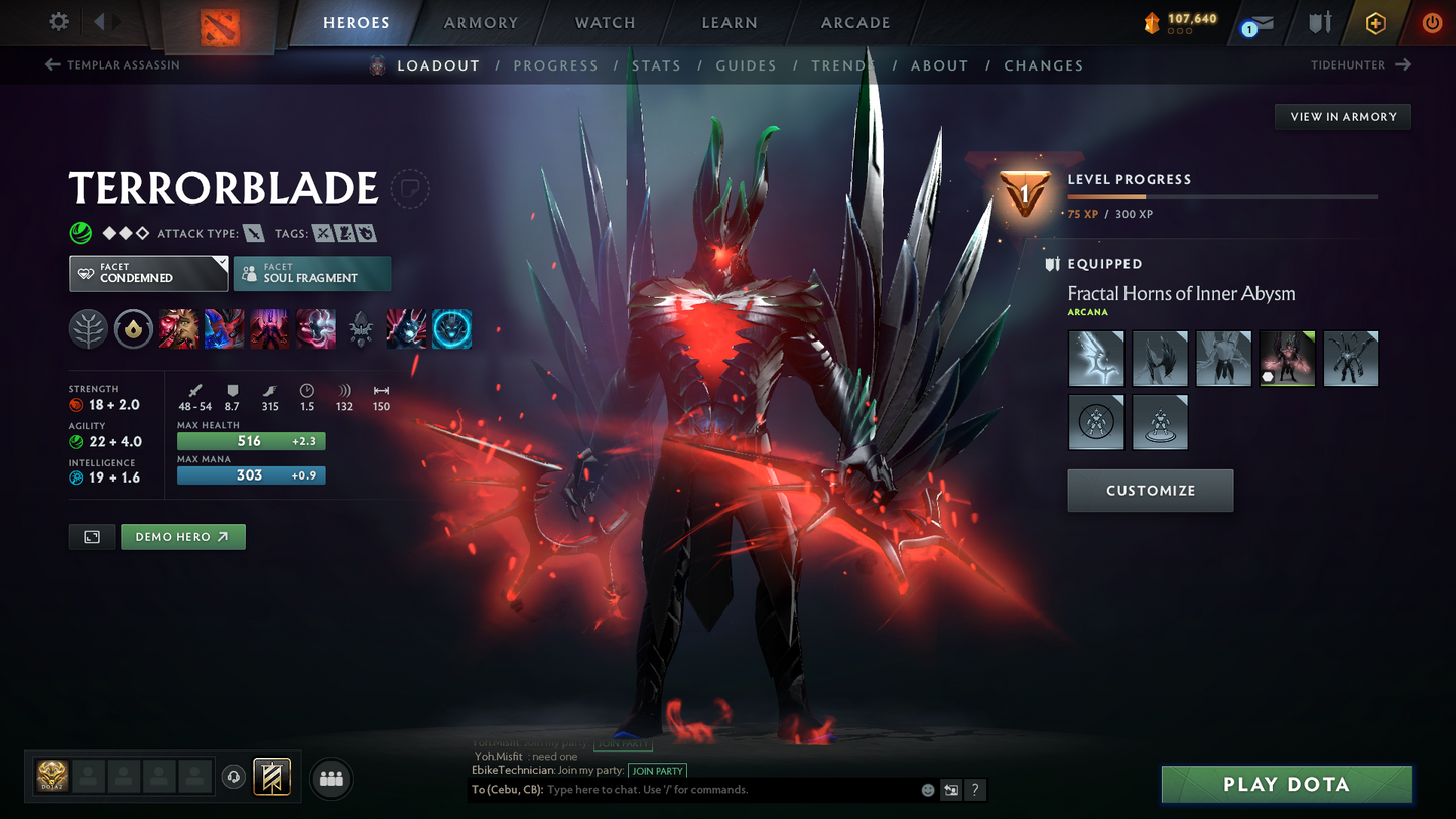 Legend IV | MMR: 3482 | Behavior Score: 8381 | x65 MMR DD TOKENS | Terrorblade Arcana | Many Immortals & Sets Inside | Fast Queue | Full Access