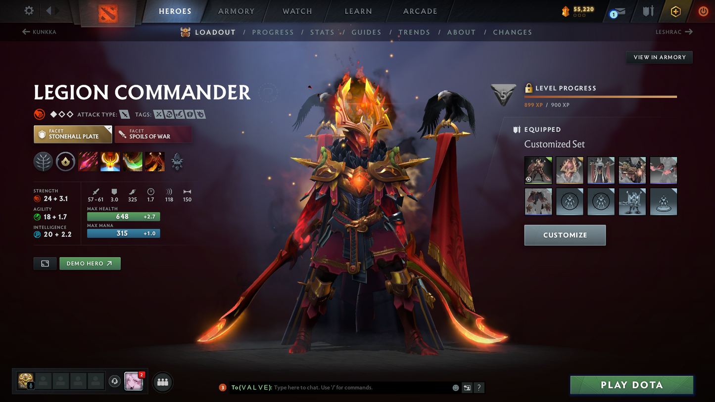 Archon I | MMR: 2335 | Behavior Score: 10347 | 2 Arcanas: Legion Commander & Juggernaut | Many Immortals & Sets Inside | Fast Queue | Full Access