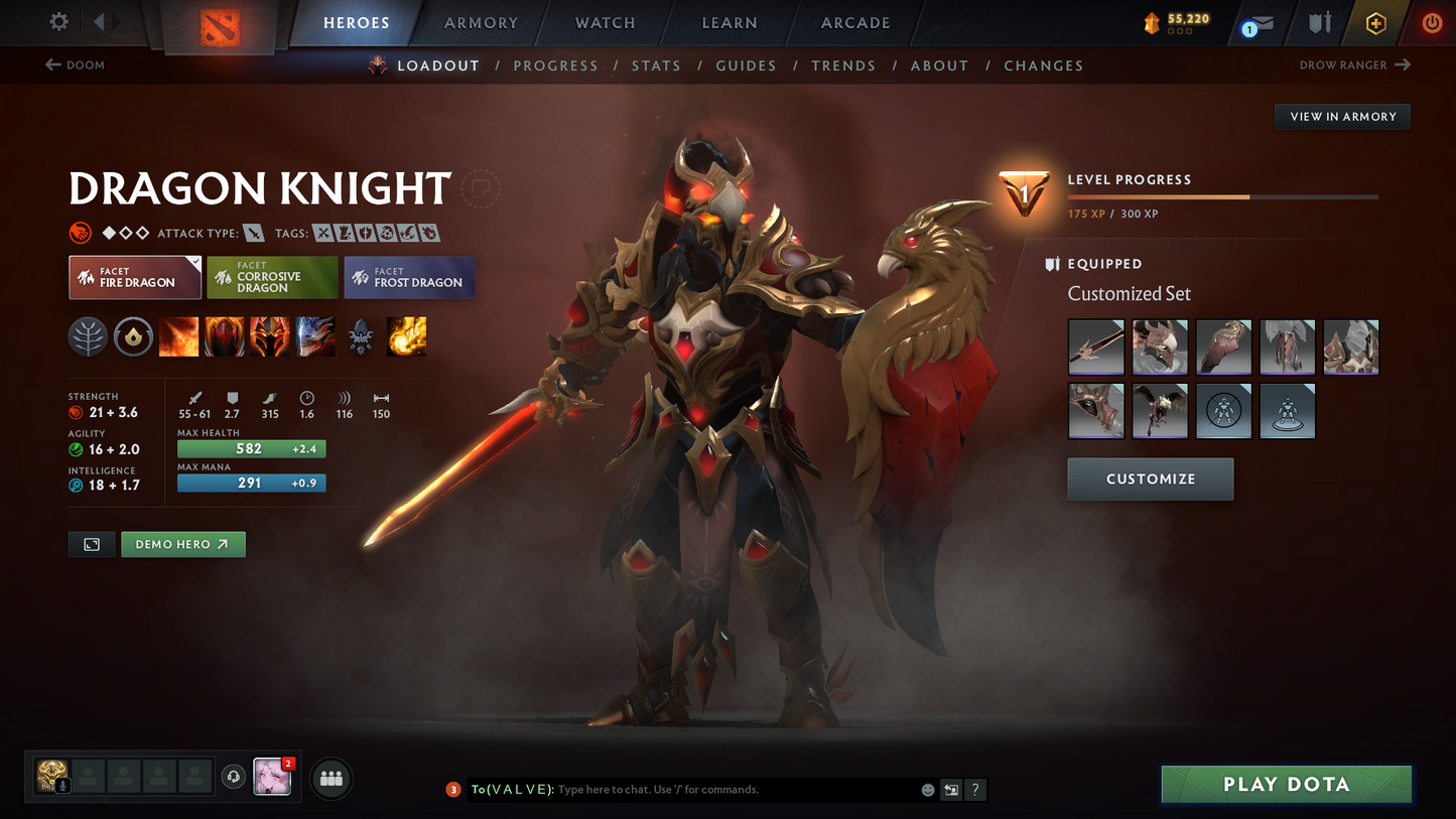 Archon I | MMR: 2335 | Behavior Score: 10347 | 2 Arcanas: Legion Commander & Juggernaut | Many Immortals & Sets Inside | Fast Queue | Full Access