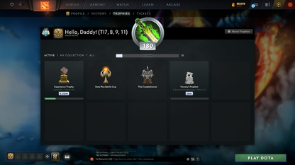 Archon II | MMR: 2433 - Behavior: 12000 | Battlepass: TI7, TI8, TI9, TI11 | 11,264 Hours Played | Arcanas: Earthshaker, IO, Razor, Void | 6 Arcanas In Total | 4 Latest Personas | 4 Exclusive Terrains | Tons of Collector's Cache and Items