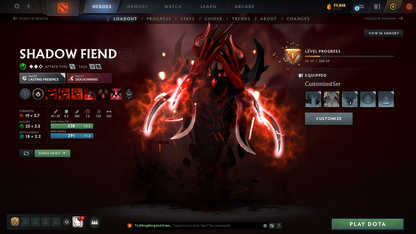 Guardian I | MMR: 707 - Behavior: 12000 | 5 Arcanas: Juggernaut, Phantom Assassin, Legion Commander, Pudge, Lina | Phantom Assassin Persona | Many Cache Sets Inside | Many Immortals | Full Access | Mainpool | Trophy Level: 214+