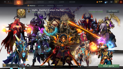 Guardian I | MMR: 639 - Behavior: 11403 | Legion Commander Arcana | 4 Latest Personas: Phantom Assassin, Invoker, Anti Mage, Crystal Maiden | Tons of Latest Cache Sets Inside | Many Immortals | Full Access | Mainpool | Trophy Level: 198+