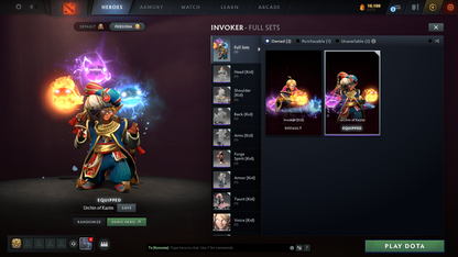 Guardian I | MMR: 639 - Behavior: 11403 | Legion Commander Arcana | 4 Latest Personas: Phantom Assassin, Invoker, Anti Mage, Crystal Maiden | Tons of Latest Cache Sets Inside | Many Immortals | Full Access | Mainpool | Trophy Level: 198+