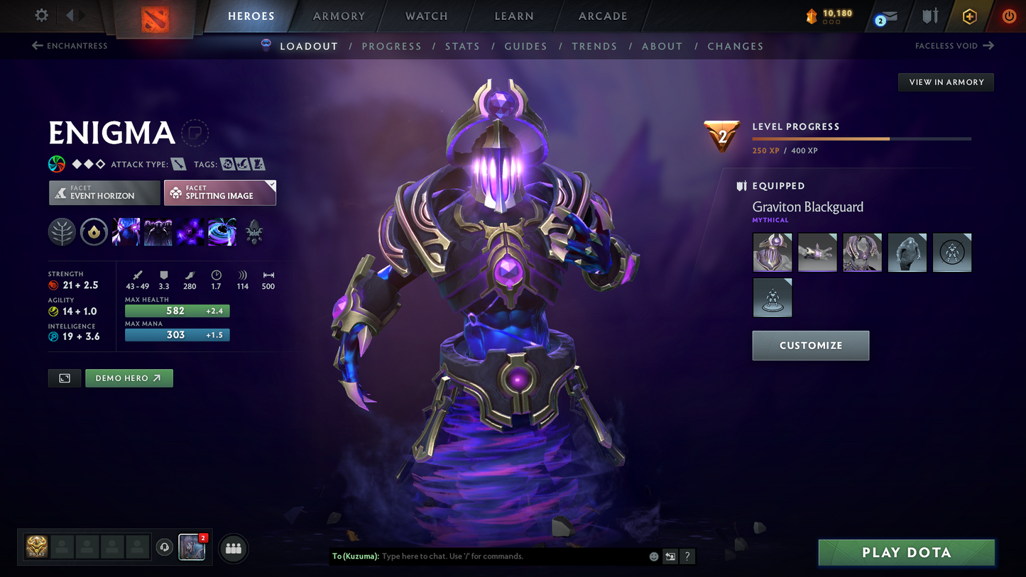 Guardian I | MMR: 639 - Behavior: 11403 | Legion Commander Arcana | 4 Latest Personas: Phantom Assassin, Invoker, Anti Mage, Crystal Maiden | Tons of Latest Cache Sets Inside | Many Immortals | Full Access | Mainpool | Trophy Level: 198+
