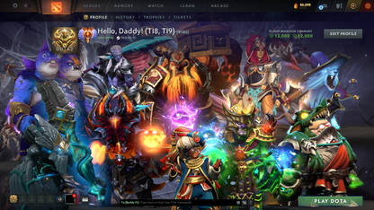Immortal | MMR: 6379 - Behavior: 12000 | Battlepass: TI8, TI9 | Earthshaker Arcana | Lion's Green Immortal | Axe & Tiny Prestige | All 5 Personas: PA, Invoker, AM, CM, Pudge | 2 Exclusive Terrains | Tons of Collector's Cache and Items